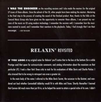 CD The Miles Davis Quintet: Relaxin' With The Miles Davis Quintet