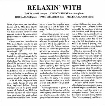 CD The Miles Davis Quintet: Relaxin' With The Miles Davis Quintet