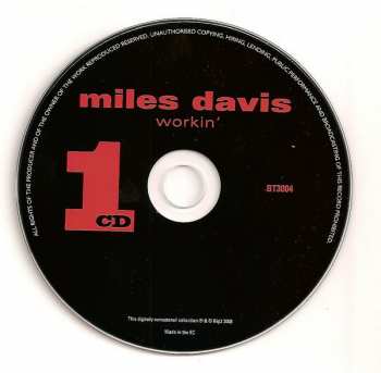 3CD/Set di cofanetti The Miles Davis Quintet: Workin, Relaxin', Steamin'