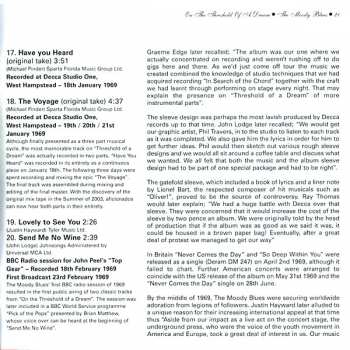 CD The Moody Blues: On The Threshold Of A Dream