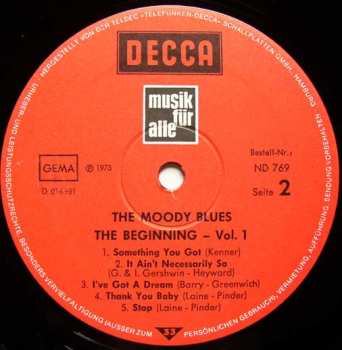 LP The Moody Blues: The Beginning Vol. 1