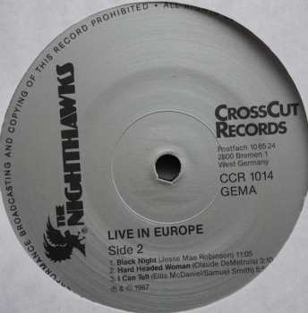 LP The Nighthawks: Live In Europe
