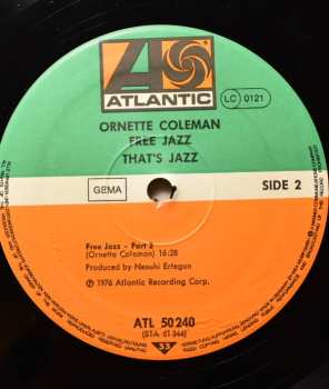 LP The Ornette Coleman Double Quartet: Free Jazz