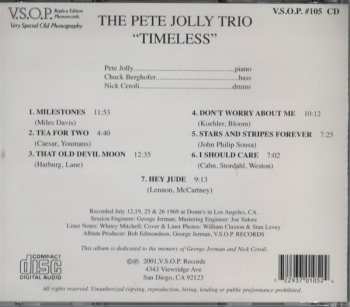 CD The Pete Jolly Trio: Timeless LTD
