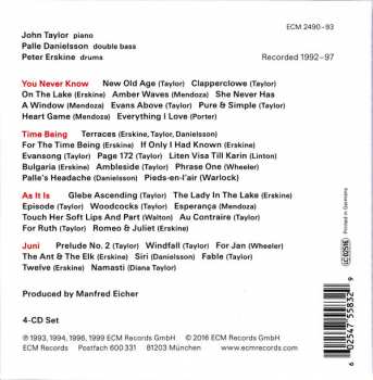 4CD/Set di cofanetti The Peter Erskine Trio: As It Was