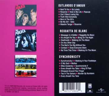 3CD/Set di cofanetti The Police: Outlandos D'Amour - Reggatta De Blanc - Synchronicity