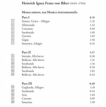 CD Heinrich Ignaz Franz Biber: Mensa Sonora, Seu Musica Instrumentalis, Sonata In A Major