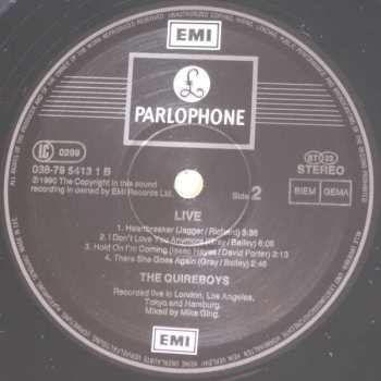 LP The Quireboys: Live Album (Recorded Around The World)