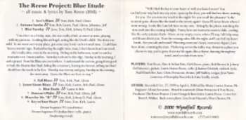 CD The Reese Project: Blue Etude