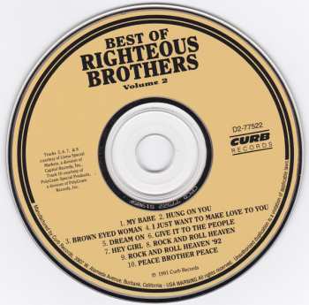 CD The Righteous Brothers: Best Of Righteous Brothers Volume 2