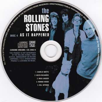 4CD/Set di cofanetti The Rolling Stones: As It Happened: The Classic Interviews