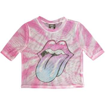Merch The Rolling Stones: Donne Crop Top Pink Gradient Tongue