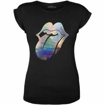 Merce The Rolling Stones: Dámské Tričko Foil Tongue  S