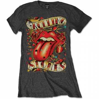 Merce The Rolling Stones: Dámské Tričko Tongue & Stars  S