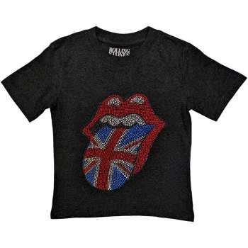 Merch The Rolling Stones: Per bambini Embellished Maglietta British Tongue