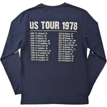Merce The Rolling Stones: The Rolling Stones Unisex Long Sleeve T-shirt: Us Tour '78 (back & Sleeve Print) (small) S
