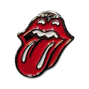 Merce The Rolling Stones: The Rolling Stones  Pin Badge: Classic Tongue Silver Outline