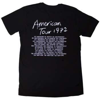 Merce The Rolling Stones: The Rolling Stones Unisex T-shirt: Tour '72 (black) (back Print) (small) S