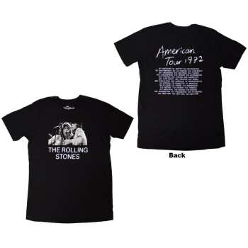 Merce The Rolling Stones: The Rolling Stones Unisex T-shirt: Tour '72 (black) (back Print) (small) S