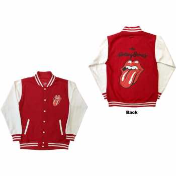 Merce The Rolling Stones: The Rolling Stones Unisex Varsity Jacket: Classic Tongue (back Print) (small) S