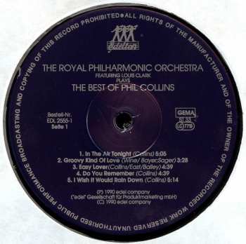 LP The Royal Philharmonic Orchestra: The Royal Philharmonic Orchestra Plays Hits Of Phil Collins