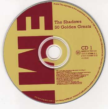2CD The Shadows: The Shadows 50 Golden Greats