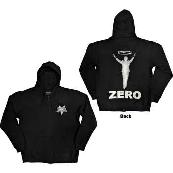 Merce The Smashing Pumpkins: The Smashing Pumpkins Unisex Zipped Hoodie: Zero Halo (back Print) (small) S