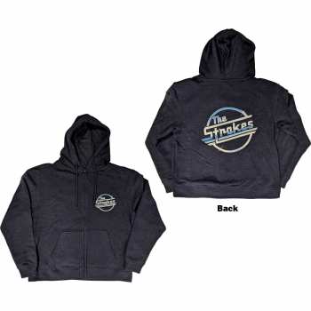 Merce The Strokes: The Strokes Unisex Zipped Hoodie: Og Magna (back Print) (small) S