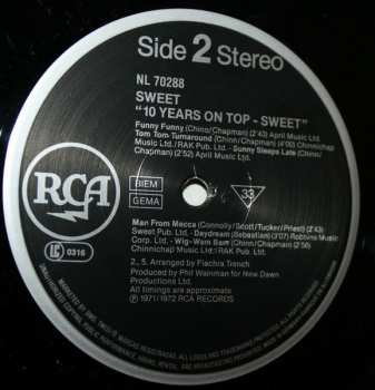 LP The Sweet: 10 Years On Top