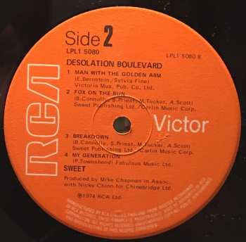 LP The Sweet: Desolation Boulevard