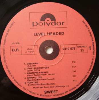 LP The Sweet: Level Headed