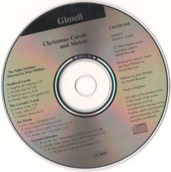 CD The Tallis Scholars: Christmas Carols And Motets