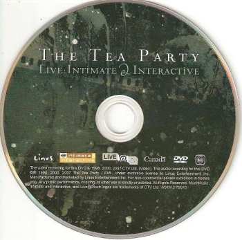 DVD The Tea Party: Live: Intimate & Interactive