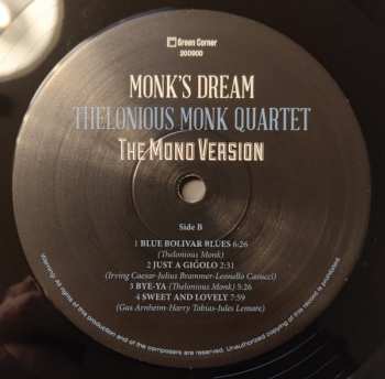 2LP The Thelonious Monk Quartet: Monk's Dream LTD