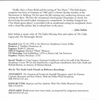 CD Turtle Creek Chorale: The Times of Day