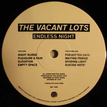 2LP The Vacant Lots: Endless Night LTD