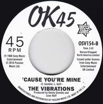 SP The Vibrations: Gonna Get Along Without You Now / 'Cause You're Mine