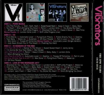 4CD/Set di cofanetti The Vibrators: The Epic Years 1976-1978