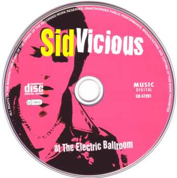 CD Sid Vicious: At The Electric Ballroom