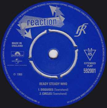 5SP/Set di cofanetti The Who: The Reaction Singles (1966) LTD