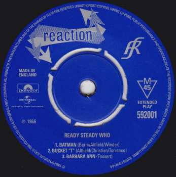 5SP/Set di cofanetti The Who: The Reaction Singles (1966) LTD