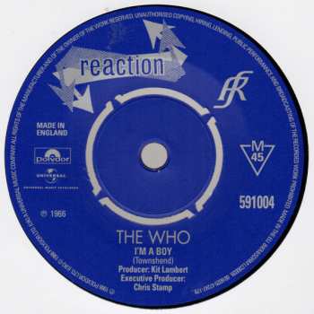 5SP/Set di cofanetti The Who: The Reaction Singles (1966) LTD