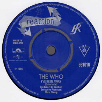 5SP/Set di cofanetti The Who: The Reaction Singles (1966) LTD