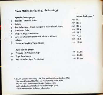 CD Theatrum Affectuum: Nicola Matteis: Most Ravishing Things