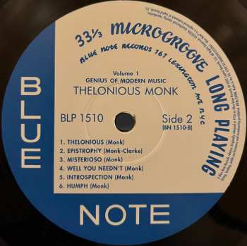 LP Thelonious Monk: Genius Of Modern Music (Volume One)
