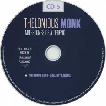 10CD/Set di cofanetti Thelonious Monk: Milestones Of A Legend