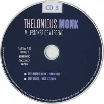 10CD/Set di cofanetti Thelonious Monk: Milestones Of A Legend