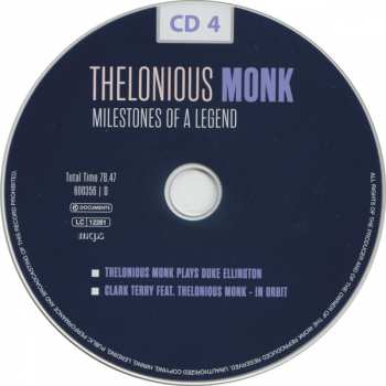 10CD/Set di cofanetti Thelonious Monk: Milestones Of A Legend