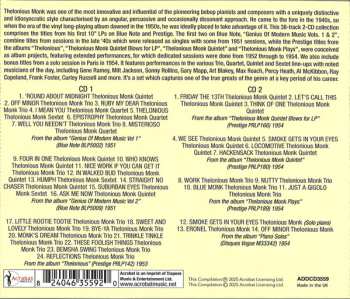 2CD Thelonious Monk: The Early Albums (1951-1954)