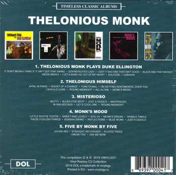 5CD/Set di cofanetti Thelonious Monk: Timeless Classic Albums